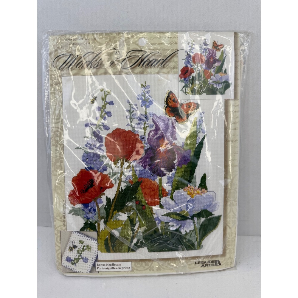 Leisure‎ Arts Works of Heart Summer Garden Cross Stitch Kit 114515